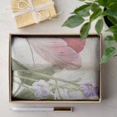 Französisch Tulip Blume Blue Bird Ephemera Decoupa Seidenpapier (Geschenk)