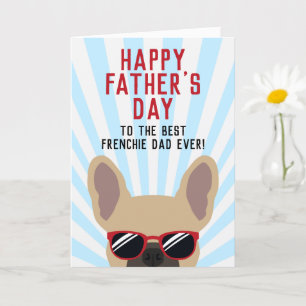 Französisch Vater's Day Light Fawn Französischer B Karte