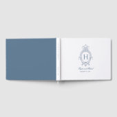 Französisch-Verziert-barocke Monogramm-Hochzeit Gästebuch (Voll)