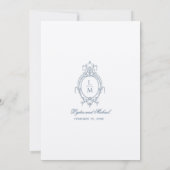 Französisch-Verziert-Barockmonogramm Save the Date (Rückseite)