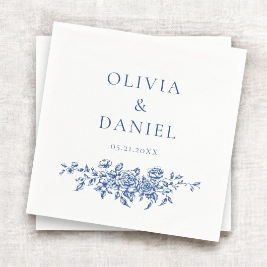 Französisch Viktorianisch Navy Blue Wedding Verzie Serviette