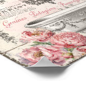 Französisch Viktorianische Badewanne Peonies Chand Poster (Ecke)
