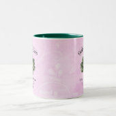 Französisch Vintag Veggie Vegan Cabbage Pink Zweifarbige Tasse (Mittel)