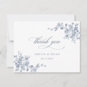 Französisch-Vintage Hochzeit Dankeskarte (Vorderseite)