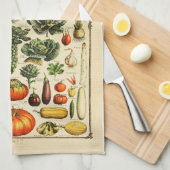 Französisch Vintages Bio Gemüse Küchentücher (Viertel Falte)