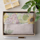 Französisch Vintages Drehbuch Blumenblütenfarbe Seidenpapier (Geschenk)