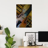 Französisch Violin Poster (Heimbüro)
