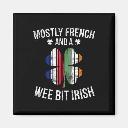Französisch Wee Bit Irish Fun Frankreich Patrick D Magnet (Vorne)