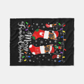 Französisch Weihnachten Französisch Bulldog Xmas P Fleecedecke (Vorderseite (Horizontal))