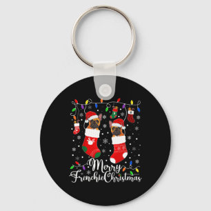 Französisch Weihnachten Französisch Bulldog Xmas P Schlüsselanhänger