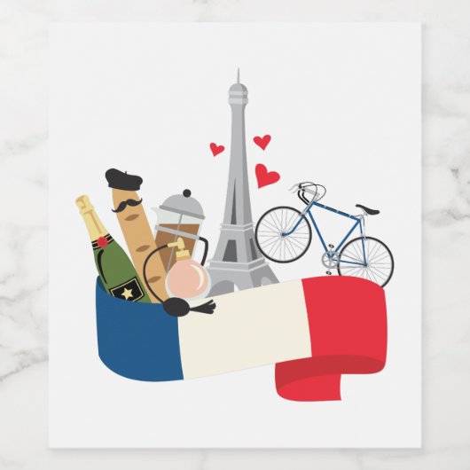 Französisch Weinetikett (Einzelnes Label)