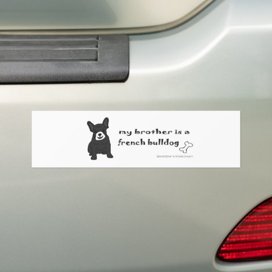 FranzösischBulldogBlkWtBrother Autoaufkleber (Auf Auto)