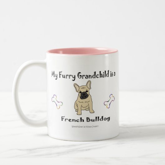 FranzösischBulldogFawn Zweifarbige Tasse (Links)