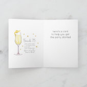 Französische 75 Cocktail 21. Happy Birthday Card Karte (Innenseite)