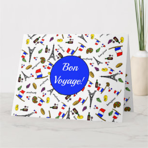 Französische Abschiedskarte 'Gute Reise' Karte