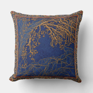 Französische Alpen Blue Gold + Karneol Kissen