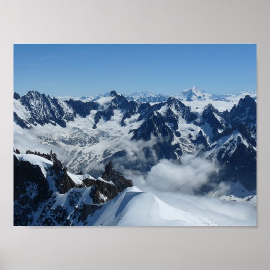 Französische Alpen Chamonix Mont Blanc Poster (Vorne)