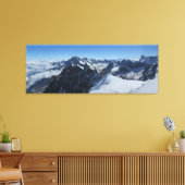 Französische Alpen Chamonix Panorama Leinwanddruck (Insitu (Wohnzimmer))