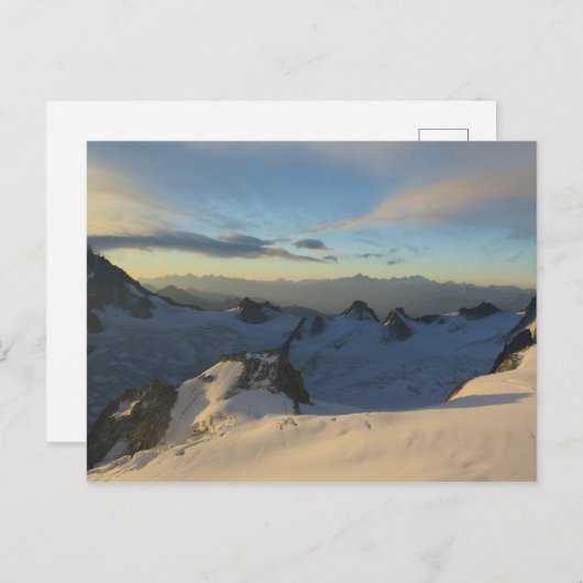 Französische Alpen Chamonix Sonnenaufgang Postkarte (Vorne/Hinten)