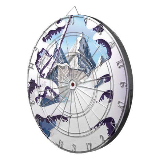 Französische Alpen Dartscheibe (Vorderseite rechts)