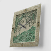 Französische Alpen Grüne Wanduhr (Winkel)