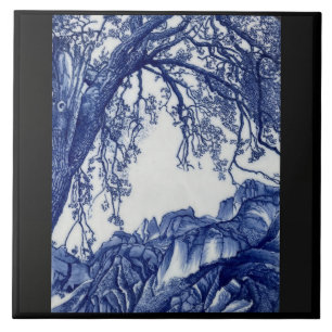 Französische Alpen Kobaltblau Keramik-Kunstfliese Fliese