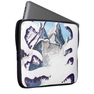 Französische Alpen Laptopschutzhülle
