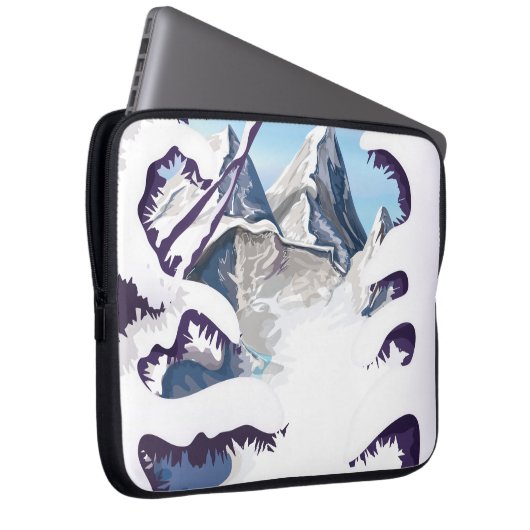 Französische Alpen Laptopschutzhülle (Vorne Rechts)