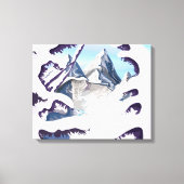 Französische Alpen Leinwanddruck (Vorderseite)