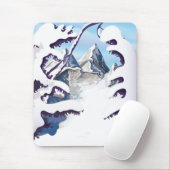 Französische Alpen Mousepad (Mit Mouse)