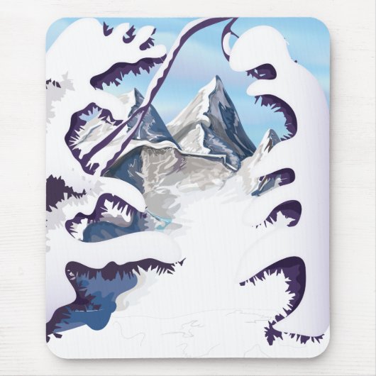 Französische Alpen Mousepad (Vorne)