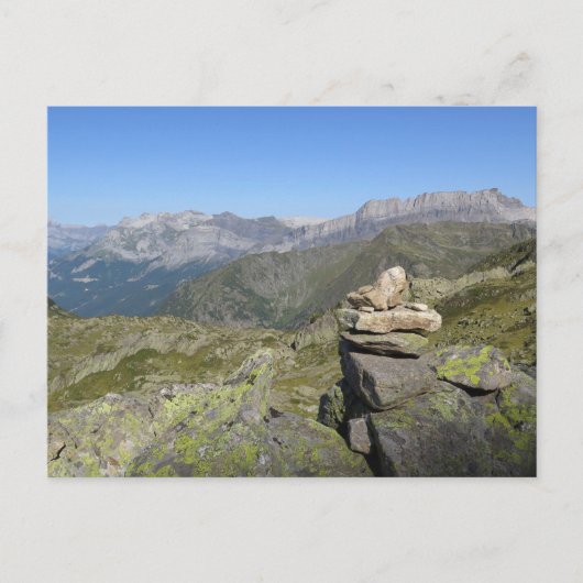 Französische Alpen Postkarte (Vorderseite)