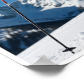 Französische Alpen Skiposter Poster (Ecke)