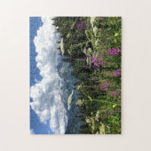 Französische Alpen und alpine Blume Puzzle (Vertikal)