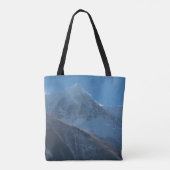 Französische Alpengipfel mit frischem Schnee bedec Tasche (Rückseite)