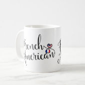 Französische Amerikanisch-Entwined Hearts-Tasse Kaffeetasse (Vorderseite Links)