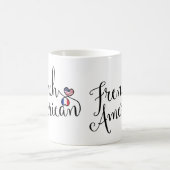 Französische Amerikanisch-Entwined Hearts-Tasse Kaffeetasse (Mittel)