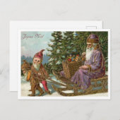 Französische Antike Joyeux Weihnachten Weihnachten Postkarte (Vorne/Hinten)