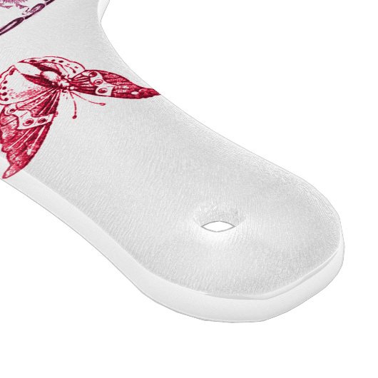 Französische Antike Teller | RED BUTTERFLFLY Board Schneidebrett (Ecke)