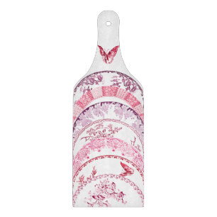 Französische Antike Teller   RED BUTTERFLFLY Board Schneidebrett