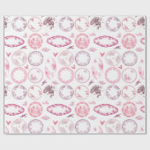 Französische Antike Teller | RED Wrapping Paper Geschenkpapier (Flach)