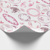 Französische Antike Teller | RED Wrapping Paper Geschenkpapier (Ecke)