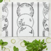 Französische Antike Teller | SCHWARZE Küchentuch (Gefaltet)