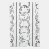 Französische Antike Teller | SCHWARZE Küchentuch (Vertikal)