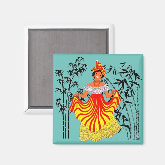 Französische Antillen Magnet (Vorderseite/Rückseite)