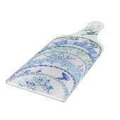 Französische Antiquitätenplatte | BLUE BIRD Decorb Schneidebrett (Ecke)