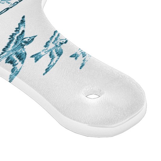 Französische Antiquitätenplatte | BLUE BIRD Decorb Schneidebrett (Ecke)