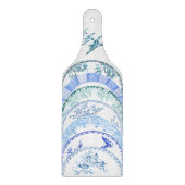 Französische Antiquitätenplatte | BLUE BIRD Decorb Schneidebrett (Vorderseite)