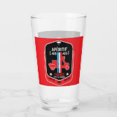 Französische Aperitifgetränke Glas (Rückseite)