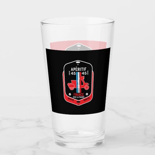 Französische Aperitifgetränke Glas (Vorderseite)